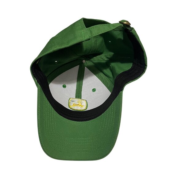 John Deere Adjustable Baseball Cap Logo Strap Back Embroidery Green - Picture 5 of 9